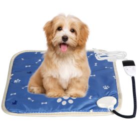 Pet Heating Pad Electric Dog Cat Heating Mat Waterproof Warming Blanket with 86-141℉ Adjustable Temperature 0-12 Timer Digital Display Chewing-resista (Option: 45_45CM_Thermostat)