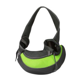 Pet Carrier for Dogs Cats Hand Free Sling Adjustable Padded Strap Tote Bag Breathable Shoulder Bag Carrying Small Dog Cat (Option: Green_S)