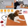 Pet Heating Pad Waterproof Electric Heating Mat Warming Blanket with 9 Heating Modes 4 Timer Settings Washable Cover Chew Resistant Cord Case