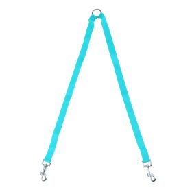 Double Dogs Leash Two Dogs Leash No-Tangle Dual Dogs Lead Metal Coupler Dog Walking Training Leash Pet Leashes for 2 Dogs (Option: Blue)