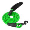 5FT Dog Leash Dog Training Walking Lead w/ Foam Handle Highly Reflective Treads Strong Nylon Dog Rope For Small Medium Dogs