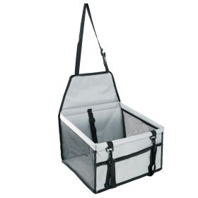 Dog Booster Car Seat Foldable Dog Booster Seat Pet Travel Carrier w/ Clip-on Safety Leash Zipper Storage Pocket for Small Medium Pets Up to 20Lbs (Option: PetTravelCarrier)