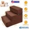 Dog Stairs Pet Step For Bed Couch Sofa Car 3 Steps Soft Foam Detachable Dogs Cats Climb Ladder
