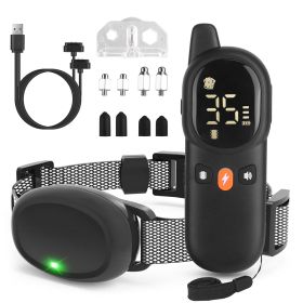Dog Training Collar with Remote 2624FT 3 Modes Beep Shock Vibration Electric Rechargeable Correction Device IP67 Waterproof Transmitter Receiver for d (Option: DogTrainingCollar)