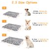 Dog Bed Mat Comfortable Flannel Dog Crate Pad Reversible Cushion Carpet Machine Washable Pet Bed Liner with Bone Patterns Dual-Side Usage for M/L/XL D