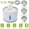 2.4L Automatic Dog Cat Water Fountain Electric LED Pet Flower Water Dispenser Ultra Silent Health Cat Waterer Auto Off Level Window
