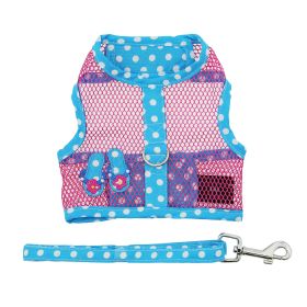 Cool Mesh Dog Harness Under the Sea Collection (Color: Pink and Blue Flip Flop, size: X-Small)