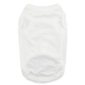Cotton Dog Tank (Color: White, size: X-Small)