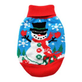 Combed Cotton Ugly Snowman Holiday Dog Sweater (size: 2X-Large)